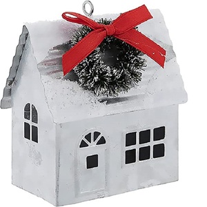 Juego de 4 colgantes de Metal galvanizado para decoración del hogar, casa de campo, ornamento de Navidad, gran oferta - Product Image 3