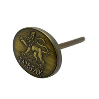 Clou de tête de selle en laiton en métal avec logo personnalisé