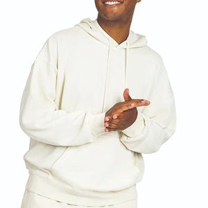 Vêtements de sport survêtement hommes deux pièces ensemble blanc séchage rapide coton survêtement sweats à capuche et pantalons de survêtement ensemble pour hommes personnalisé - Product Image 3