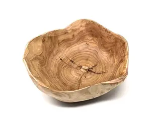 Greatest quality wooden bowl for serving ice creams with chocosticks and brownies with hot chocolate in ice cream in parlours