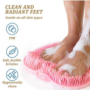 Duş pürüzsüz eksfoliyasyon geri vücut bakımı ayak törpüleyici kaymaz vantuz masaj pedi derin temiz rahatlatıcı peeling banyo Mat - Product Image 6