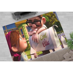 Tapis imprimé coloré - Carl Fredricksen, Carl et Ellie, Salon, Couple, Couple romantique, avec tapis moelleux - Product Image 3