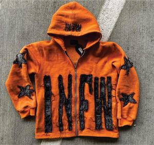 Top vente hommes hiver polaire sweats à capuche nouveau 3D imprimé motif brodé Logo fermeture éclair Technique en gros Pakistan bas quantité minimale de commande - Product Image 5