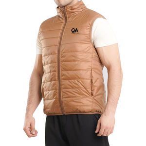 Gilet chaud matelassé pour hommes 100% haute qualité hommes hiver coupe-vent gilet vêtements d'extérieur décontracté matelassé sans manches gilet - Product Image 1