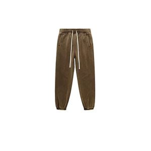 Pantalones Deportivos Casuales Vintage Lavados, 400g, de Lana, Estilo Urbano, Color Sólido, Impermeables, Talla Grande, Ecológicos para Hombre - Product Image 2