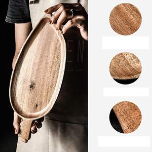 จานไม้สำหรับร้านอาหารขนาดนิ้วมีสเต็กและราเมงจานศิลปะเป็นมิตรต่อสิ่งแวดล้อม - Product Image 1