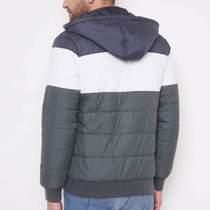 Veste matelassée en toile fabriquée en usine en gros Mode d'hiver Hommes Logo personnalisé Streetwear Respirant Fermeture éclair avant - Product Image 6