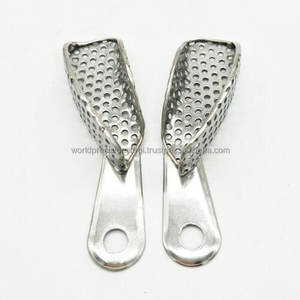Bandejas de Impresión Dentales Ergonómicas de Acero Inoxidable Autoclavables, Manuales, Perforadas y No Perforadas, Reutilizables, Quirúrgicas, para Arcada Superior e Inferior - Product Image 5