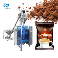 Machine d'emballage verticale entièrement automatique pour poudres alimentaires, mélange de boissons en poudre, café en poudre 500g 1kg, machine de remplissage de sachets