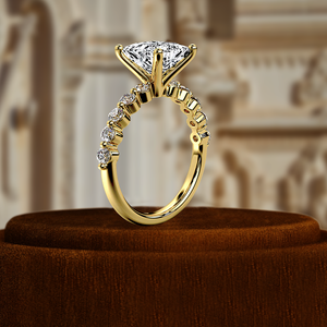 แหวนแต่งงานเพชรทรงเจ้าหญิง 1 กะรัต รับรองโดย IGI แหวนของขวัญสำหรับเธอ ทองคำแท้ 14K ประดับเพชรเพาะเลี้ยงในห้องปฏิบัติการ - Product Image 4