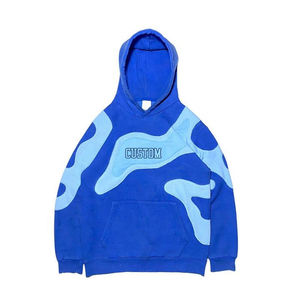 Sudaderas con Capucha de Lana para Hombre, Bordadas, de Camuflaje, Manga Larga, Estilo Patchwork, Calidad Premium - Product Image 3