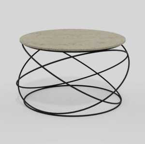 Mesa auxiliar moderna de la mejor calidad, hierro con acabado dorado y tapa de mármol, recién diseñada, hecha a mano para sala de estudio - Product Image 3