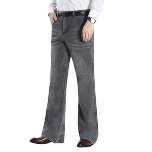Pantalon évasé taille haute pour hommes Style décontracté avec fermeture à la taille élastique Léger pour une utilisation en extérieur Prix raisonnable Personnalisable - Product Image 3