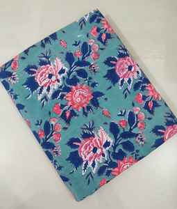 ผ้าฝ้ายเนื้อผ้าระบายอากาศได้ดีจาก100% ผ้าฝ้ายทำมือพิมพ์ลายบล็อกเป็นมิตรต่อสิ่งแวดล้อมแบบดั้งเดิมมรดกทางวัฒนธรรม - Product Image 2