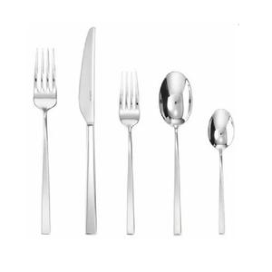 Juego de cubiertos de acero inoxidable con acabado plateado para cocina casera y utensilios de boda para uso en fiestas - Product Image 1