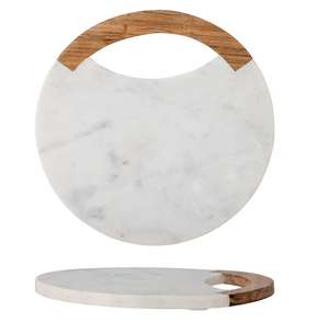 Tabla de Cortar de Madera de Mármol Gris y Mango, Decoración de Utensilios de Cocina Hecha a Mano - Product Image 2