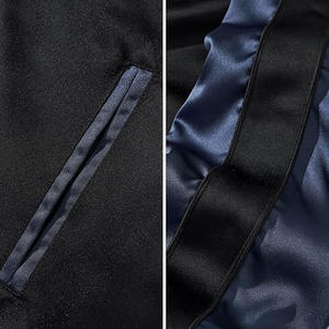 Veste de survêtement en satin pour homme 2025, logo personnalisé en couleur, col montant, style streetwear, veste universitaire pour homme, vente chaude - Product Image 4