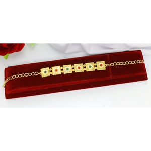 Bracelet bijoux prix de gros femmes bijoux dubai indien 24 bracelets plaqué or laiton matériel dubai bijoux indien - Product Image 1