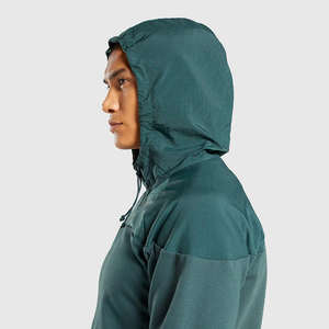 Nueva venta al por mayor chándal personalizado invierno cortavientos al aire libre hombres capucha chaqueta para correr con cremallera completa calle moda desgaste sudadera - Product Image 5