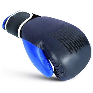 Guantes de entrenamiento de boxeo hechos en fábrica en cuero PU Color dual con impresiones de logotipos personalizados 100% Guante de boxeo de buena calidad - Product Image 4