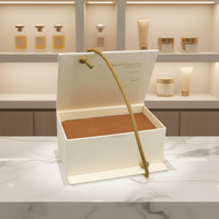 Boîte-cadeau en papier personnalisée avec poignée en ruban et insert |   Boîte d'emballage portable pour cosmétiques, électronique et cadeaux