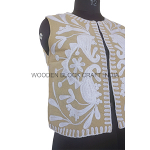 Embroidered Vintage Indian Suzani Breathable Eco-Friendly Women's Chic Folk Winter Coat Bohemian Style Cotton Jacket Floral - Product Image 3