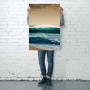 Contemplation Ocean <b>Poster</b> Made of Durable Paper for Wall Decor - Product Image 4