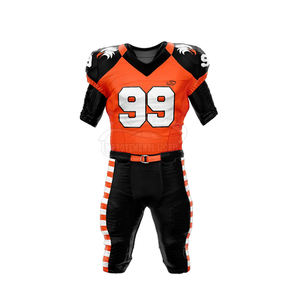 ชุดอเมริกันฟุตบอลแขนสั้นพิมพ์ลายกำหนดชื่อและหมายเลขผู้เล่นในทีม - Product Image 1