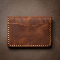 Porte-cartes de visite en cuir véritable, durable, au design créatif, porte-badge, portefeuille vintage pour cartes de crédit, taille personnalisable