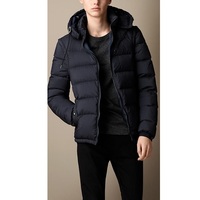 Blouson matelassé réversible pour homme en toile 100 % coton, grande taille, chaud, imperméable, coupe-vent, respirant, avec logo frontal et revers.