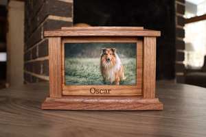 Wood Pet Urn For <b>Ashes</b> <b>Dog</b> Cat Box Personalized Cremation Casket Engraved Bespoke Small Medium Large - Product Image 5
