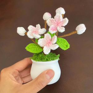 Flor de ganchillo hecha a mano, plantas en maceta, flores artificiales para siempre, regalo para un amigo, perfecto para decoraciones del hogar, OEM hecho en Vietnam - Product Image 5