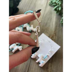 Ensemble de bijoux fins, collier avec pendentif cheval en argent sterling fait main Zuni - Product Image 4