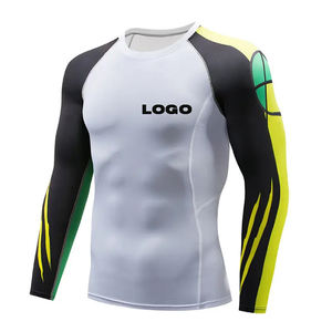 Camiseta de Compresión Deportiva Personalizada Sublimada para Hombre, Manga Larga, Protección UV, Lisa - Product Image 2