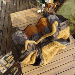 Chaqueta Larga de Piel de Cordero de Alta Calidad para Hombre, Abrigo de Invierno Cálido y Grueso con Cremallera, Diseño OEM con Capucha, Nueva Llegada - Product Image 5