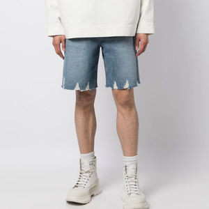 Nouveau style de jeans baggy de qualité supérieure pour l'été jeans personnalisés pour hommes shorts courts en denim foncé pour hommes - Product Image 3
