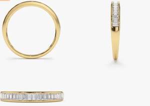 Anillos de diamantes baguette de 14K para mujer, moissanita de 3mm de alta claridad para uso diario en fiestas, directo del exportador de la India - Product Image 3