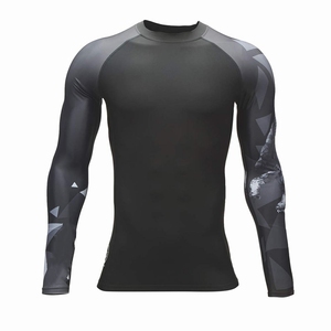 ชุดรัดรูปพิมพ์ลายพิมพ์ซับลิเมชันสำหรับผู้ชายชุดออกกำลังกายฟิตเนสยิมชุดรัชการ์ดสำหรับผู้ชายขายส่งโลโก้ตามสั่ง - Product Image 1