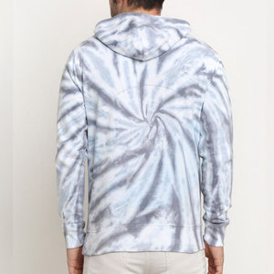 Venta al por mayor OEM Servicio Ligero Tie Dye impresión hombres sudaderas con capucha 100% algodón Casual básico para la temporada de invierno - Product Image 2