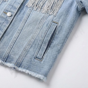 Chaqueta Vaquera para Mujer a Precio Económico, Corte Ajustado, Otoño, Algodón Crudo, Alta Calidad, Moda, Estilo Urbano - Product Image 5
