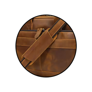 High Quality Durable Geometric <b>Computer</b> Laptop <b>Bag</b> Brown Branded Shoulder Tote Custom logo Multi Use Genuine Leather Messenger - Product Image 6