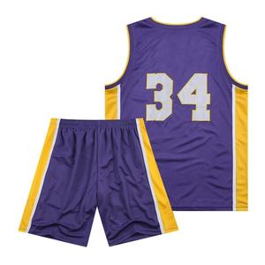 Por encargo ligero hombres baloncesto uniforme ropa deportiva transpirable sin mangas Jersey y pantalones cortos - Product Image 5