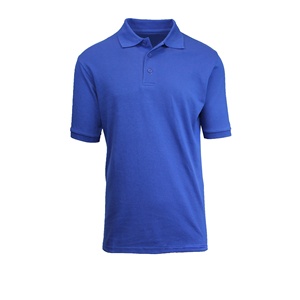 Polo de golf personnalisé pour hommes – Polo en coton et polyester brodé et imprimé, coupe ajustée, blanc et noir uni - Product Image 2