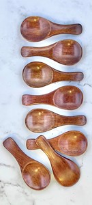 Mini Cuchara de Madera Minimalista para Tarro de Sales de Baño, Especias, Hecha a Mano, Madera Natural, Antiadherente, Ecológica, Cuchara Cosmética para Cocina - Product Image 4