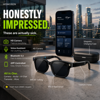 Nouvelles Lunettes Intelligentes IA 2026 Tendance avec Caméra HD, Étui de Charge Magnétique, Appel WiFi et Bluetooth, Traduction, Étanche IPX-5, Monture en Titane