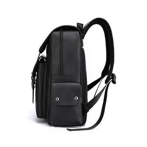 โลโก้ที่กําหนดเองวินเทจย้อนยุคแล็ปท็อปแล็ปท็อปหนัง Cowhide กลับแพ็คกระเป๋าผู้ชายกระเป๋าเป้สะพายหลังหนังแท้ - Product Image 3