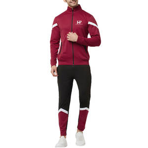 Conjunto Deportivo para Hombre, Chaqueta de Manga Larga, Pantalones Deportivos con Cintura Elástica, Chaqueta y Pantalones Deportivos para Entrenamiento, Ropa Deportiva para Exteriores - Product Image 1