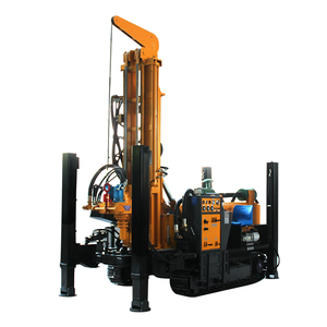 Foreuse de puits d'eau sur chenilles en acier, portable, 300 m, à moteur diesel, avec compresseur d'<span class=keywords><strong>air</strong></span> et pompe à boue, <span class=keywords><strong>force</strong></span> de levage 18T - Product Image 1