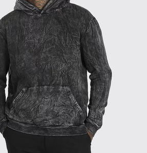 Sudadera con Capucha para Hombre, Diseño de Primera Calidad, Precio al por Mayor, Lavado Ácido, Bordado, Logotipo Personalizado, 100% Algodón, Felpa, Ecológica - Product Image 2