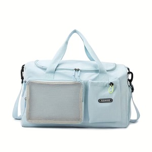 Sac de sport à bandoulière décontracté avec fermeture éclair, multi-compartiments, grande capacité, avec bretelles pour la gym et les week-ends - Product Image 5